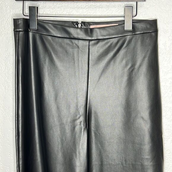 NWT Anthropologie Hutch FAUX LEATHER PANTS Black Size 10 - Picture 5 of 15